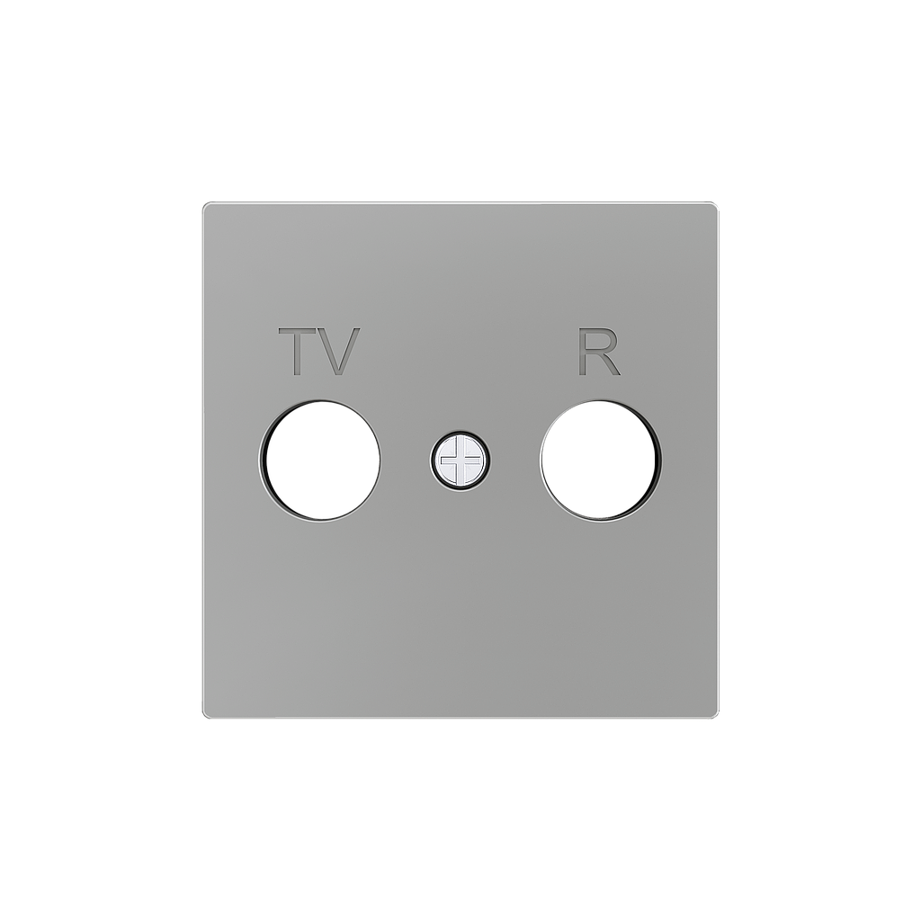 Zennio ZS55 - Enjoliveur TV-R/SAT (Argenté)