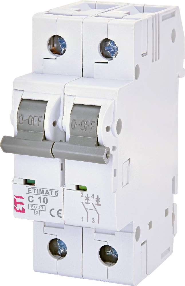 ETI Etimat 6 - Automaat C 2p 6kA 10A