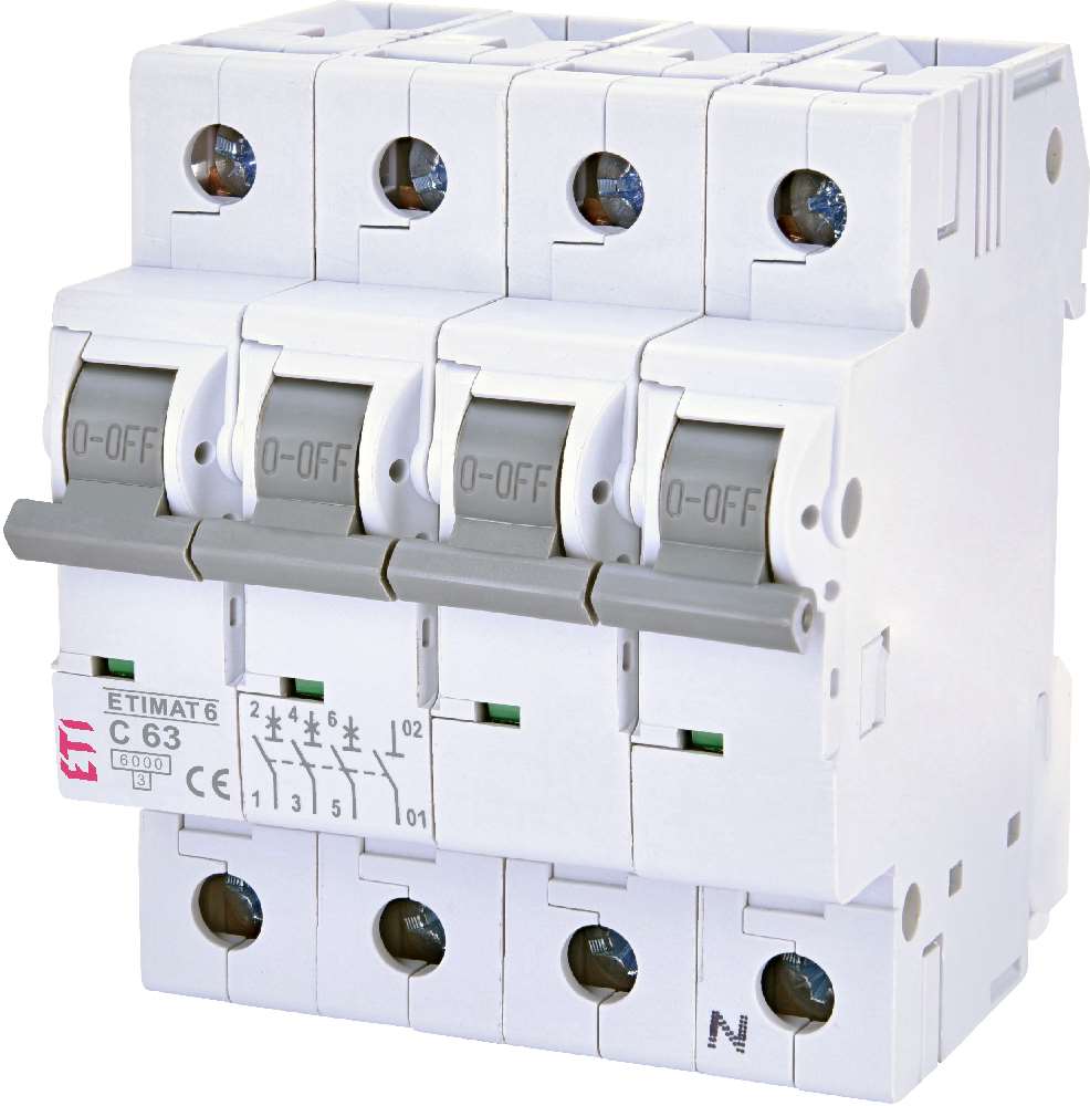 ETI Etimat 6 - Automaat C 3p+N 6kA 63A