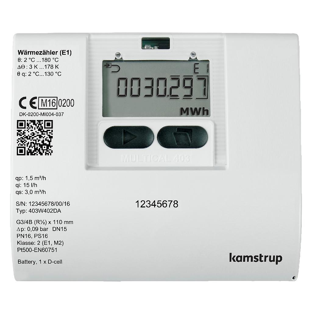 Lingg &amp; Janke Kamstrup Multical 403 - Qp2,5 / DN20 / 190mm / G 1