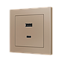 Zennio ZS55 - Enjoliveur USB-C+A (Champagne)