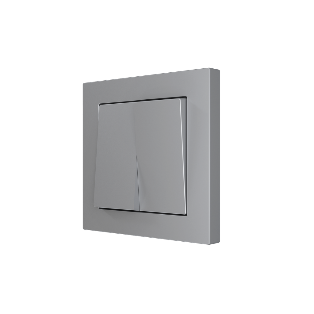 Zennio ZS55 - Drukknop 2-v (Zilver)