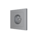 Afgewerkt Zennio ZS55 penaarde stopcontact (Zilver)