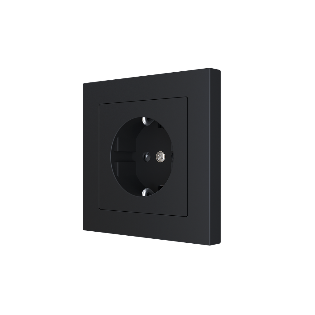 Afgewerkt Zennio ZS55 schuko stopcontact (Antraciet)