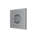 Afgewerkt Zennio ZS55 schuko stopcontact (Zilver)