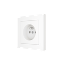 Afgewerkt Zennio ZS55 penaarde stopcontact (Glanzend wit)