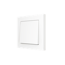 Afgewerkte enkele Zennio ZS55 schakelaar (Glanzend wit)