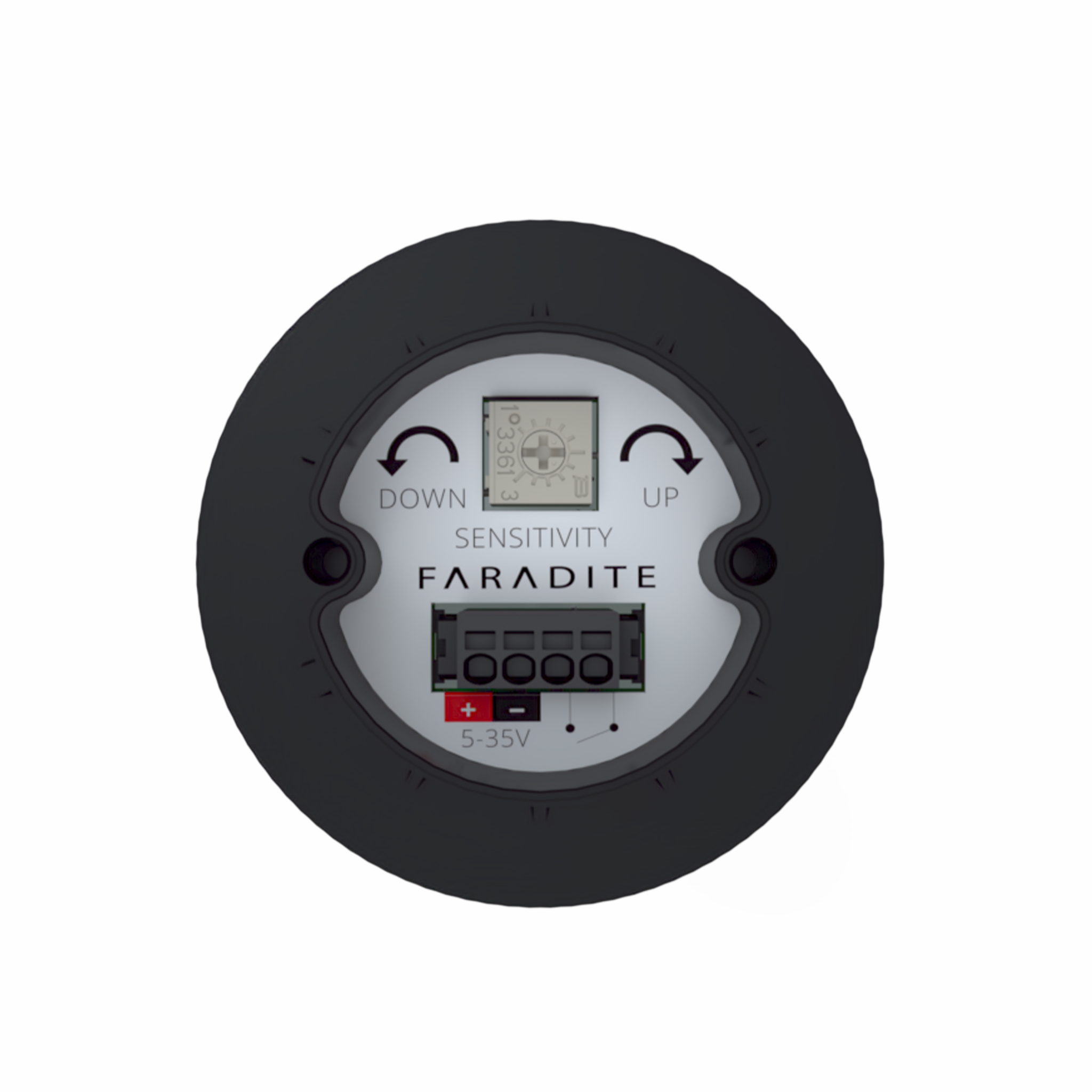 Faradite Motion Sensor 360 IP67 - Volt Free (Zwart)