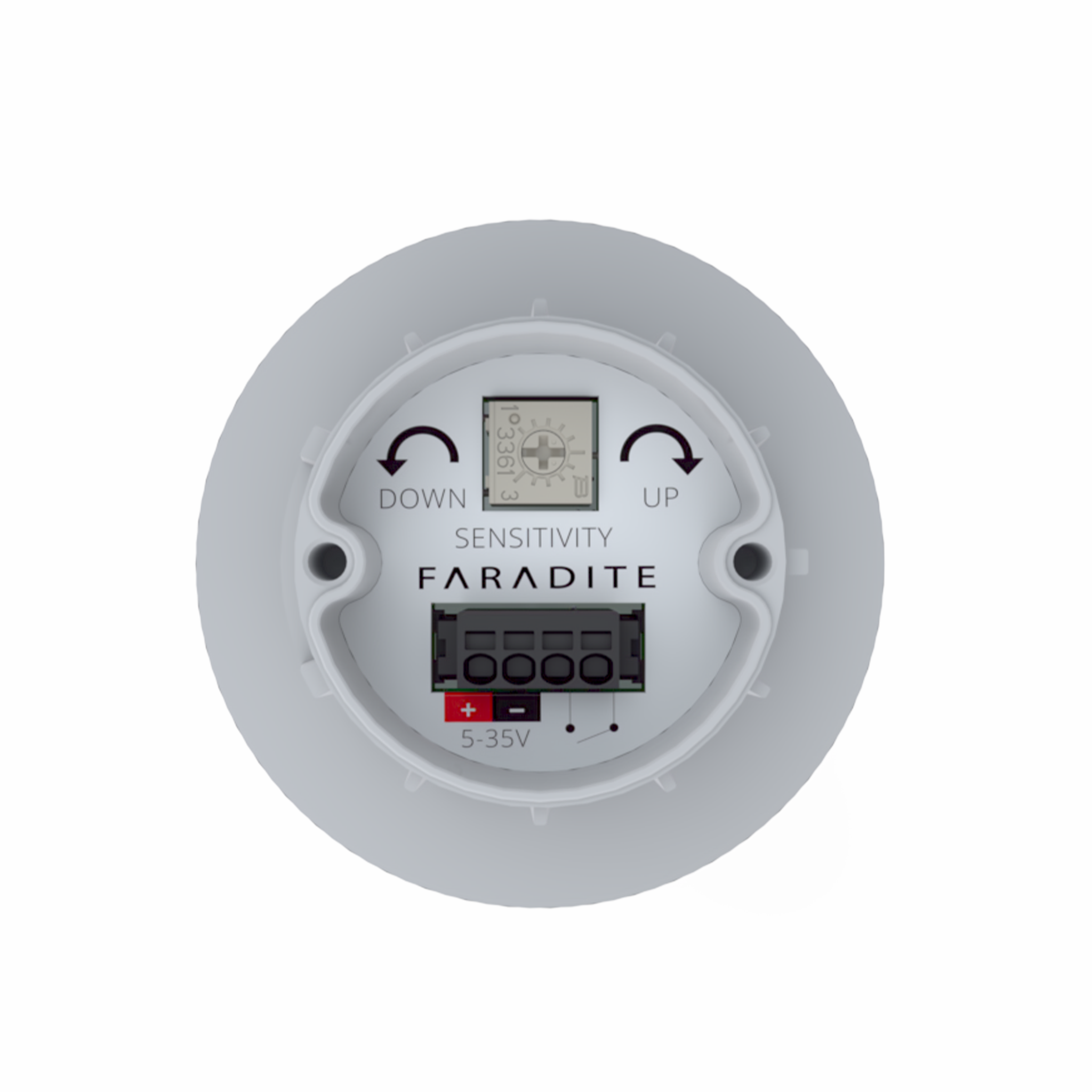 Faradite Motion Sensor 360 IP67 - Volt Free (Wit)