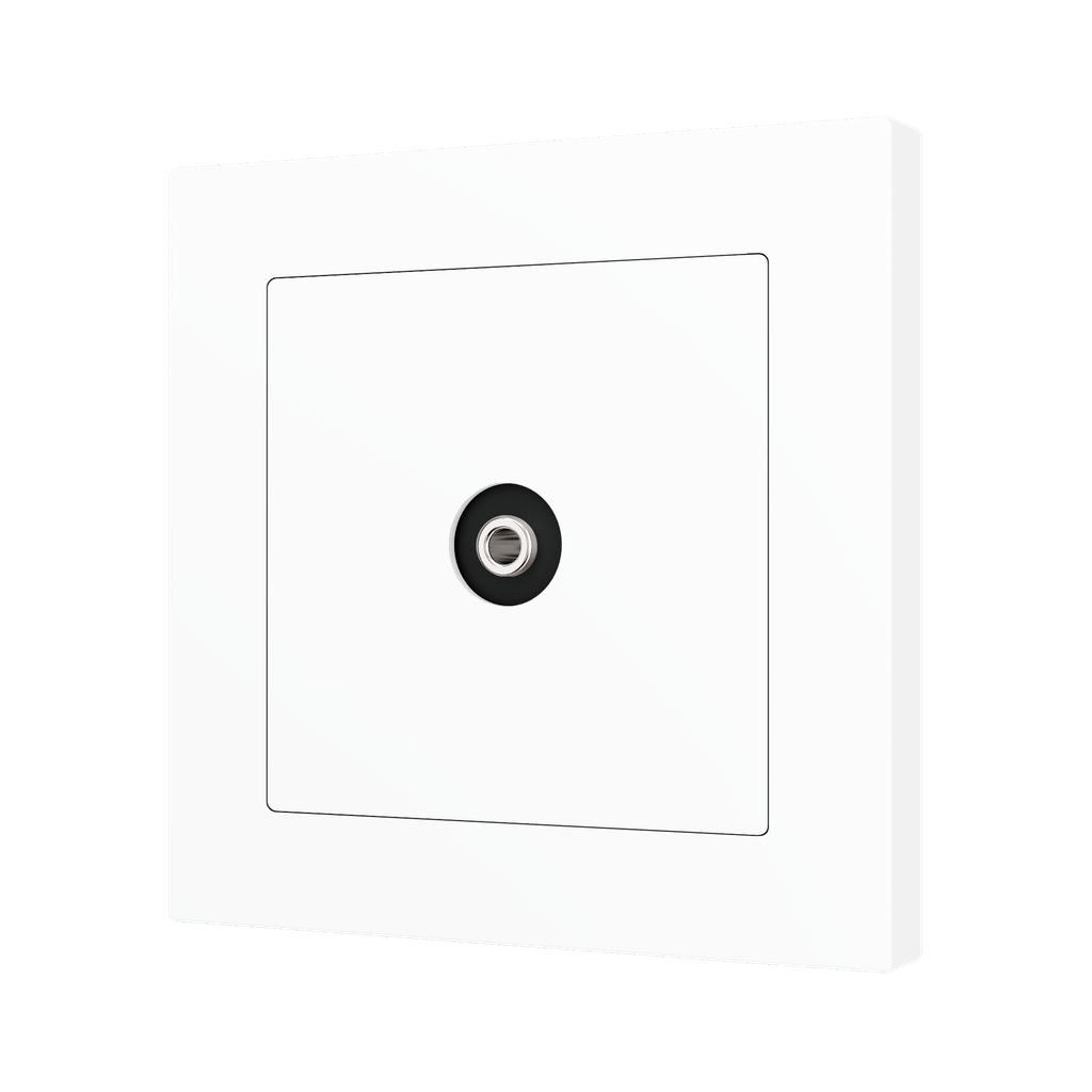 Zennio ZS55 - 3.5mm jack centraalplaat (Mat wit)