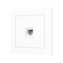 Zennio ZS55 - Centraalplaat voor enkele RJ45 connector (Mat wit)