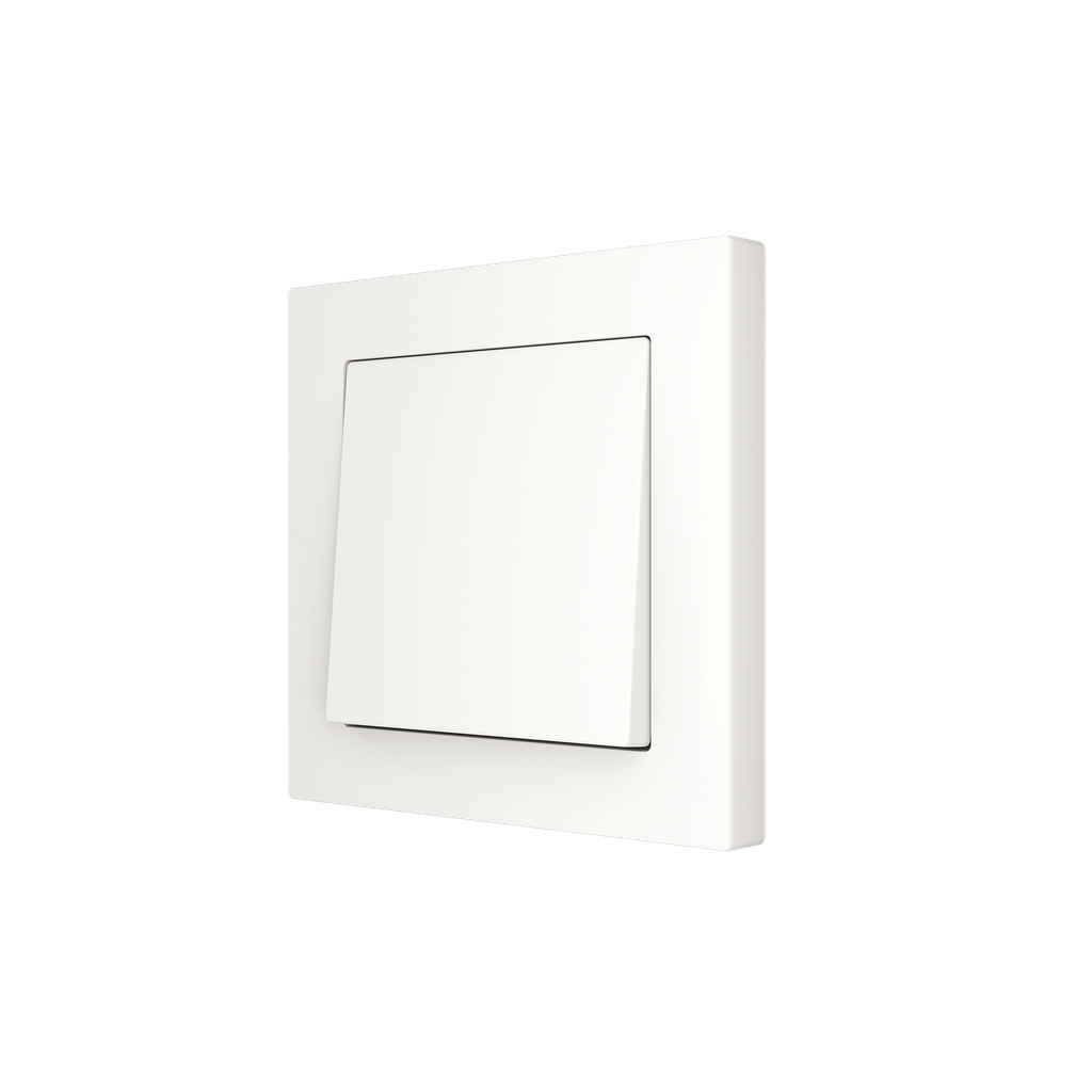 Zennio ZS55 - Enkele schakelaarafdekking (Mat wit)