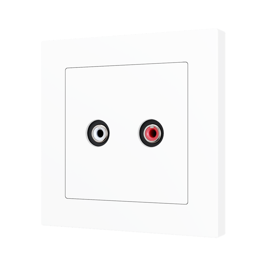 Zennio ZS55 - RCA centraalplaat (Mat wit)