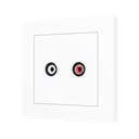 Zennio ZS55 - RCA centraalplaat (Mat wit)