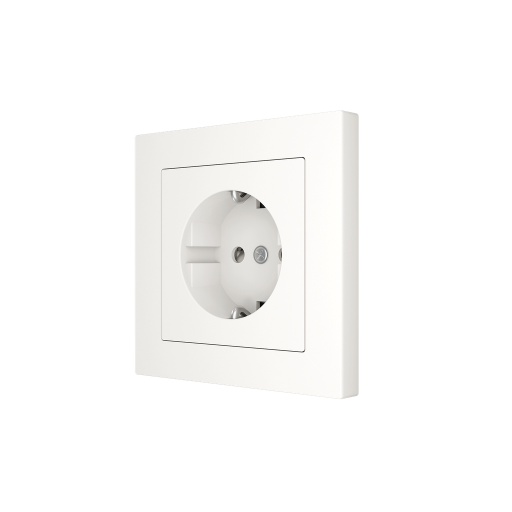 Zennio ZS55 - Schuko centraalplaat (Mat wit)