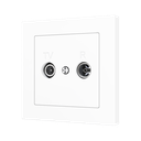 Zennio ZS55 - TV-R/SAT centraalplaat (Mat wit)