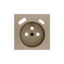 Zennio ZS55 - Centraalplaat 55x55mm voor penaarde stopcontact met USB C+A (Champagne)