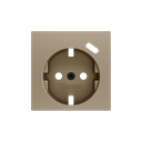 Zennio ZS55 - Centraalplaat 55x55mm voor schuko stopcontact met USB C (Champagne)