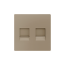 Zennio ZS55 - Centraalplaat voor dubbele RJ45 connector (Champagne)
