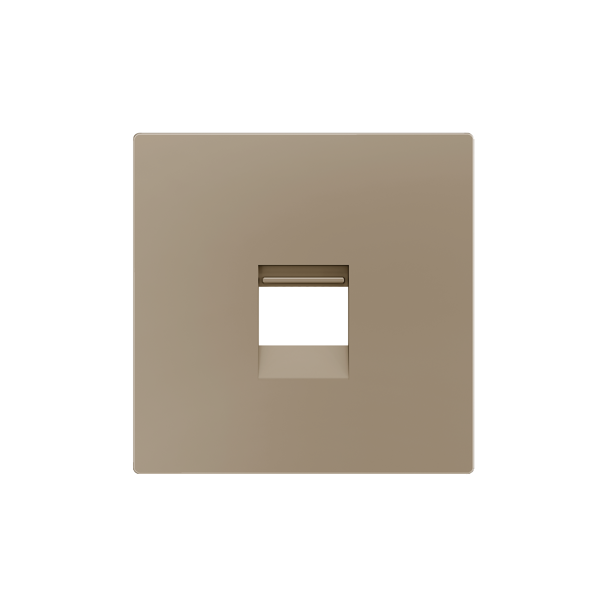 Zennio ZS55 - Centraalplaat voor enkele RJ45 connector (Champagne)