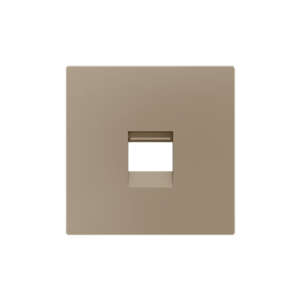 Zennio ZS55 - Centraalplaat voor enkele RJ45 connector (Champagne)