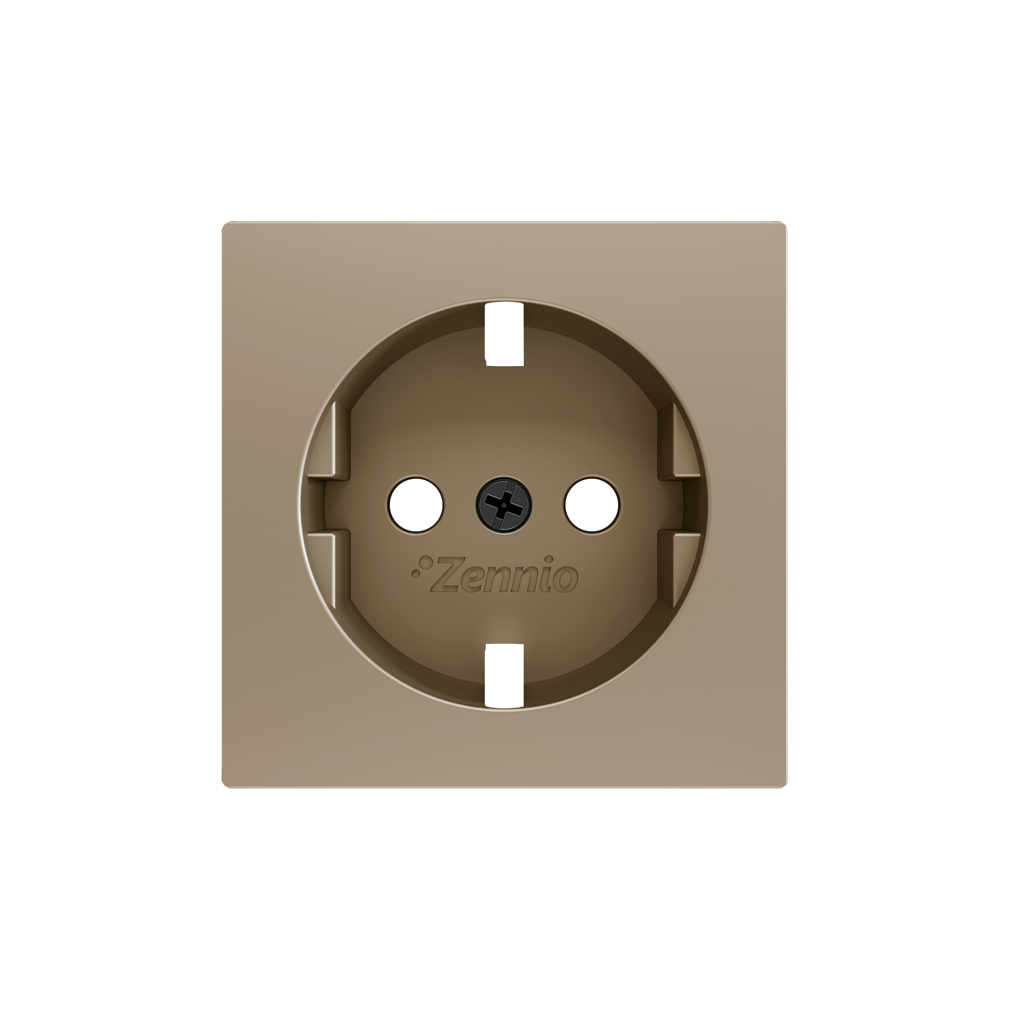 Zennio ZS55 - Schuko centraalplaat (Champagne)
