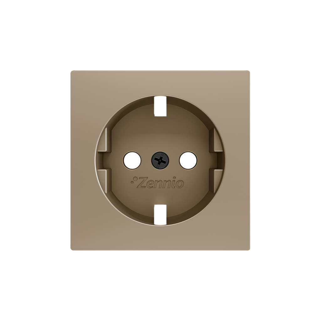 Zennio ZS55 - Schuko centraalplaat (Champagne)