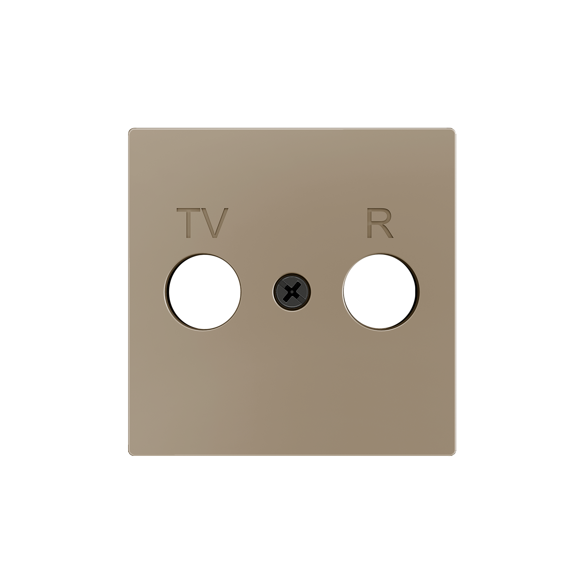 Zennio ZS55 - TV-R/SAT centraalplaat (Champagne)