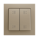 Zennio ZS55 - Soft drukknop - dubbel 4-v (Champagne - Custom) - vanaf 100 stuks