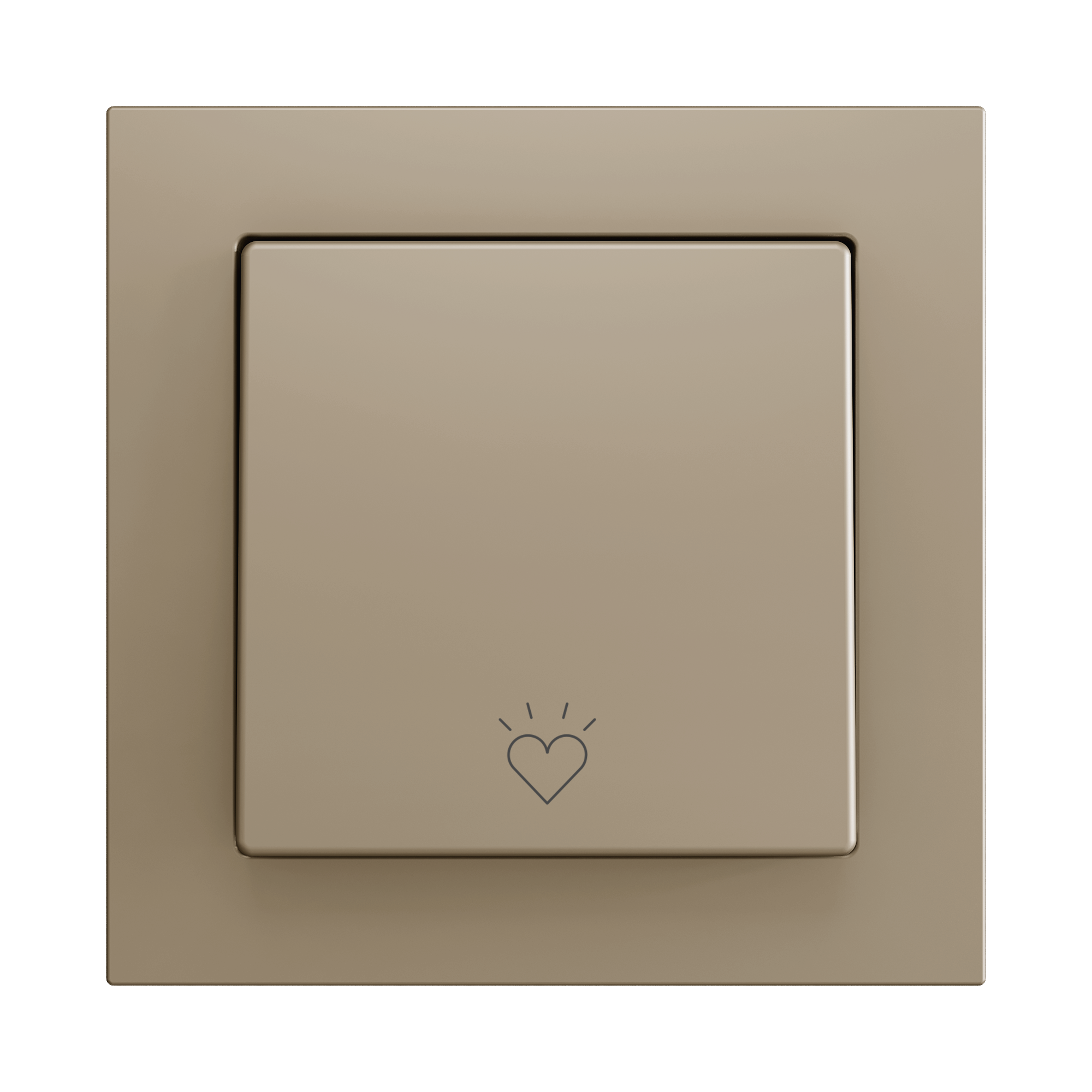 Zennio ZS55 - Soft drukknop - enkel 1-v (Champagne - Custom) - vanaf 100 stuks