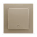 Zennio ZS55 - Soft drukknop - enkel 1-v (Champagne - Custom) - vanaf 100 stuks