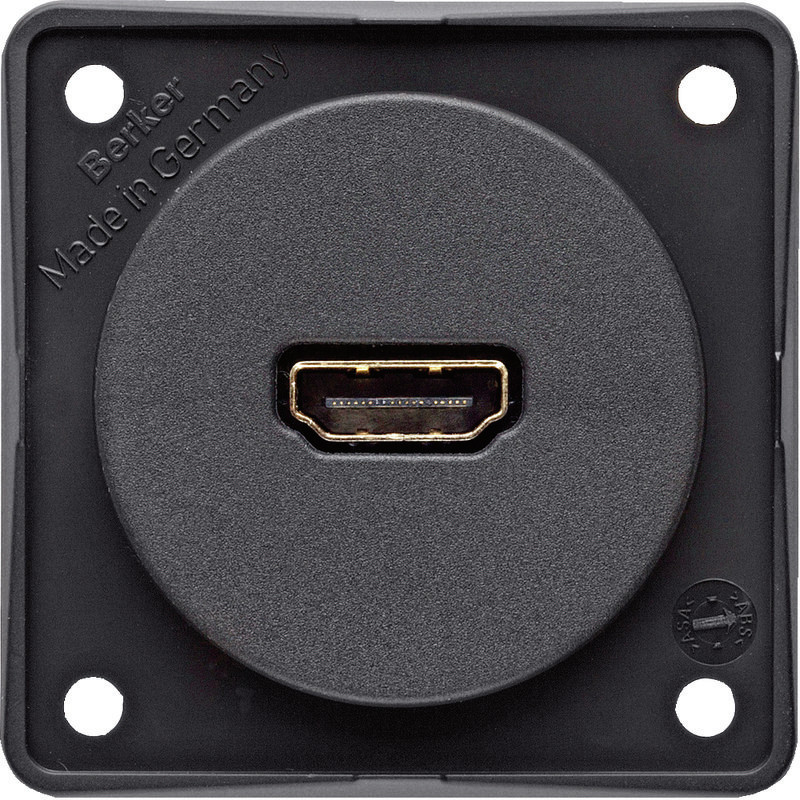 Berker Integro Flow - HDMI wandcontactdoos (Mat antraciet)