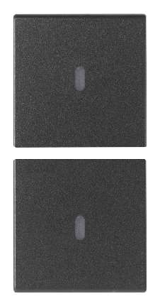 Vimar Arké - 2 demi-boutons 1M (Custom - Gris)