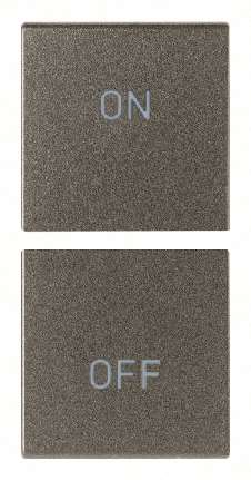 Vimar Arké - 2 demi-boutons 1M (ON/OFF - Métal)