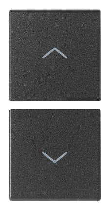 Vimar Arké - 2 demi-boutons 1M (Flèches - Gris)