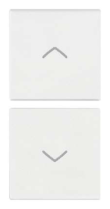 Vimar Arké - 2 demi-boutons 1M (Flèches - Blanc)