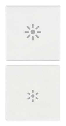 Vimar Arké - 2 halve knoppen 1M (Helderheid - Wit)