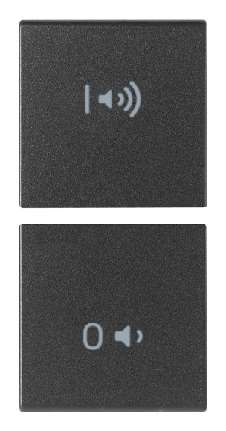 Vimar Arké - 2 demi-boutons 1M (Audio - Gris)