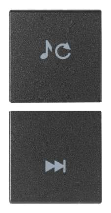 Vimar Arké - 2 demi-boutons 1M (Track/Source - Gris)