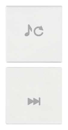 Vimar Arké - 2 halve knoppen 1M (Track/Source - Wit)