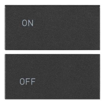 Vimar Arké - 2 demi-boutons 2M (ON/OFF - Gris)
