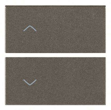 Vimar Arké - 2 halve knoppen 2M (Pijlen - Metaal)