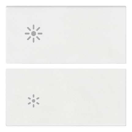 Vimar Arké - 2 demi-boutons 2M (Luminosité - Blanc)