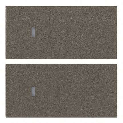 Vimar Arké - 2 halve knoppen 2M (Custom - Metaal)