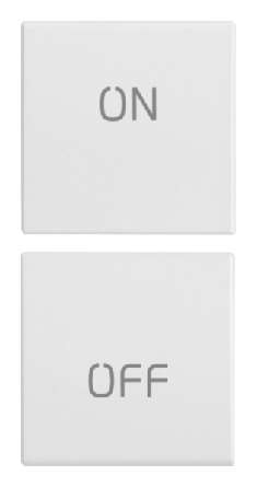 Vimar Eikon Evo/Exé - 2 demi-boutons 1M (ON/OFF - Blanc)