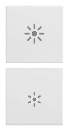 Vimar Eikon - 2 demi-boutons 1M (Luminosité - Blanc)