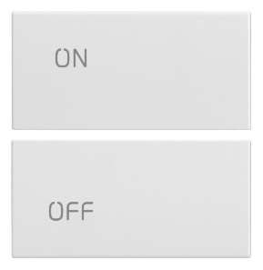 Vimar Eikon Evo/Exé - 2 demi-boutons 2M (ON/OFF - Blanc)