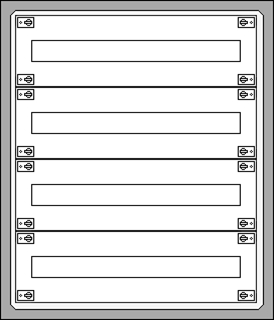 ETI Solid GSX - Opbouwverdeelkast 4R/96M