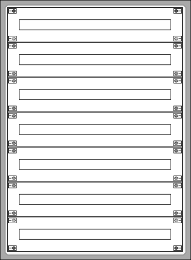 Opbouwverdeelkast, 6 rijen, 252 modules (kopie)