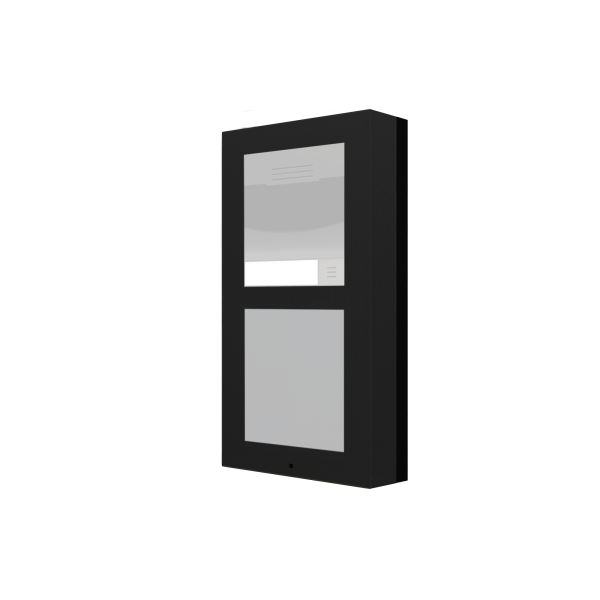 Zennio GetFace IP - Cadre pour installation en saillie - 2 modules (noir)